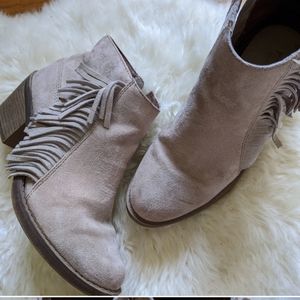 Fringe booties. Great condition.